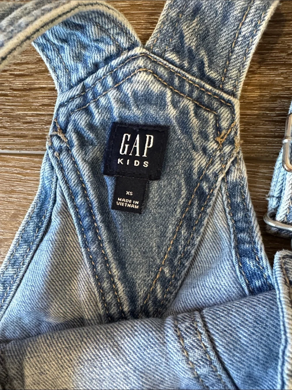 Gap Kids Light Blue Denim Shortalls - XS